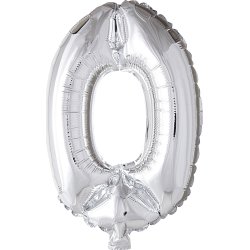 Folieballong Silver 0