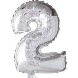 Folieballong Silver 2