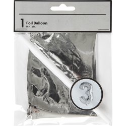 Folieballong Silver 3