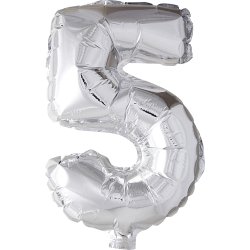 Folieballong Silver 5
