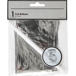 Folieballong Silver 5