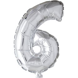 Folieballong Silver 6