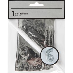Folieballong Silver 6