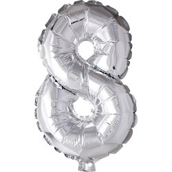 Folieballong Silver 8