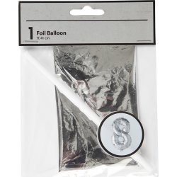 Folieballong Silver 8