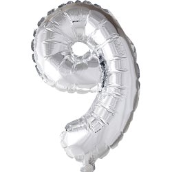 Folieballong Silver 9