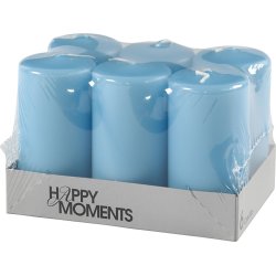 Happy Moments Bloklys, 5 x 10 cm, lyseblå, 6 stk