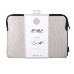 ONSALA 13/14" Glitterfodral, silver