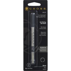 Cross rollerball refill, svart, medium