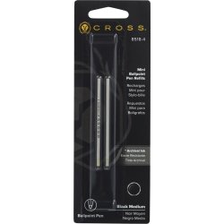 Cross D-1 Mini Refill, medium, svart, 2 st.