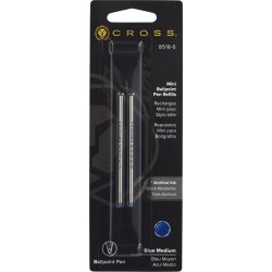 Cross D-1 Mini Refill, medium, blå, 2 st.