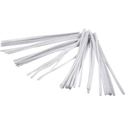 Piprensare Chenille 6 mm 50 st Vit