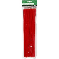 Piprensare Chenille 6 mm 50 st Röd