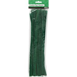 Piprensare Chenille 6 mm 50 st Grön