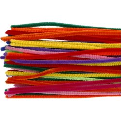 Piprensare Chenille 6 mm 50 st Blandade färger