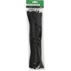Piprensare Chenille 9 mm 25 st Svart
