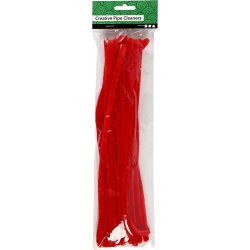 Piprensare Chenille 9 mm 25 st Röd