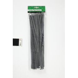 Piprensare Chenille 6 mm 50 st Grå
