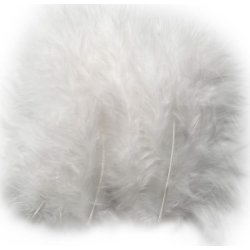 Pyntedun 5-12 cm, hvid, 15 stk