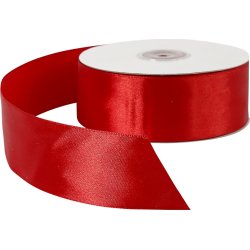Satinband, 38mm x 50m, Röd