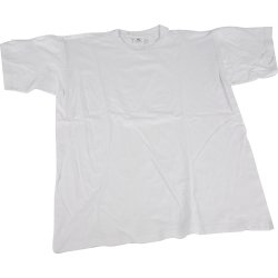 T-shirt | Rund hals | St 9-11 år | Vit