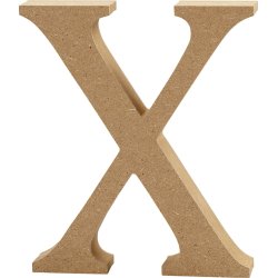 Bokstav av trä | X | 13 cm