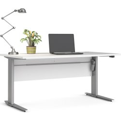 Skrivbord BudgetLine Höj-/sänkbart 150x80cm Vit/al