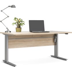 Skrivbord BudgetLine Höj-/sänkbart 150x80cm Ek/alu