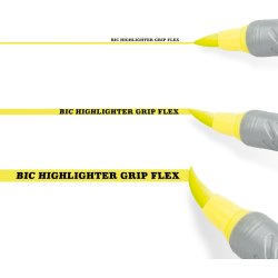 Överstrykningspenna Bic Flex Gul