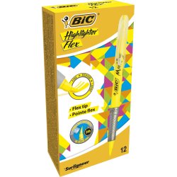 Överstrykningspenna Bic Flex Gul