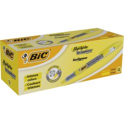 Bic Technolight highlighter, gul