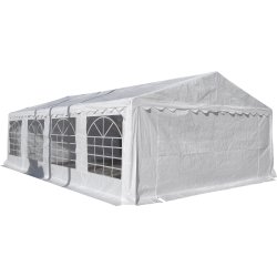 Partytält 5x8 m, 42 personer, PE, vitt