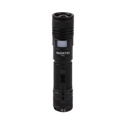 Ficklampa NORTH Aluminium Zoom 700 Lumen Svart