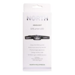 Pannlampa NORTH 120 Lumen Svart