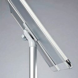 Skylthållare på stativ, Clip-on-ram, A3, aluminium