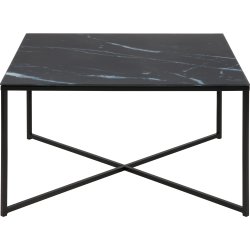 Alisma sofabord, Metal/Glas, Sort