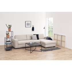 Alisma sofabord, Metal/Glas, Sort