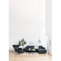 Alisma sofabord, Metal/Glas, Sort