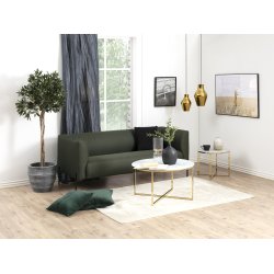 Alisma sofabord, Metal/Glas, Rundt, Sort