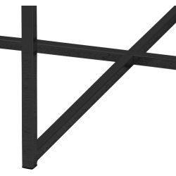 Alisma sofabord, Metal/Glas, Rundt, Sort