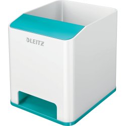 Leitz WOW Sound Penneholder | Hvid/isblå