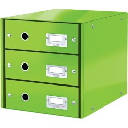 Leitz Click & Store förvaringsbox | 3 fack | Grön