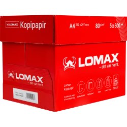 Lomax kopieringspapper | A4 / 80 g | Ohålat