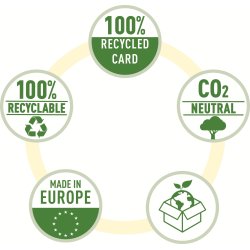 Leitz Recycle A4-kartongmapp | 3 klaffar | Svart