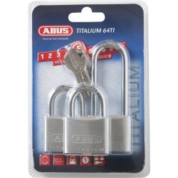 ABUS hængelås 64TI/40 mm, HB63 - 3 stk enslukkende
