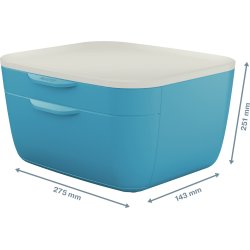 Förvaringsbox Leitz Cosy | 2 lådor | Blå