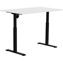 Sun-Flex II höj-/sänkbart bord, 140x80, vit/svart