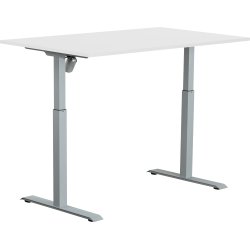 Sun-Flex II höj-/sänkbart bord, 140x80, vit/grå