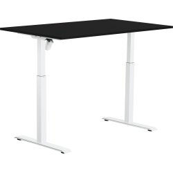 Sun-Flex II höj-/sänkbart bord, 140x80, svart/vit