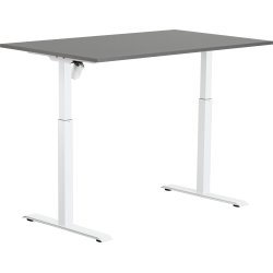 Sun-Flex II höj- & sänkbart bord, 140x80, grå/vit